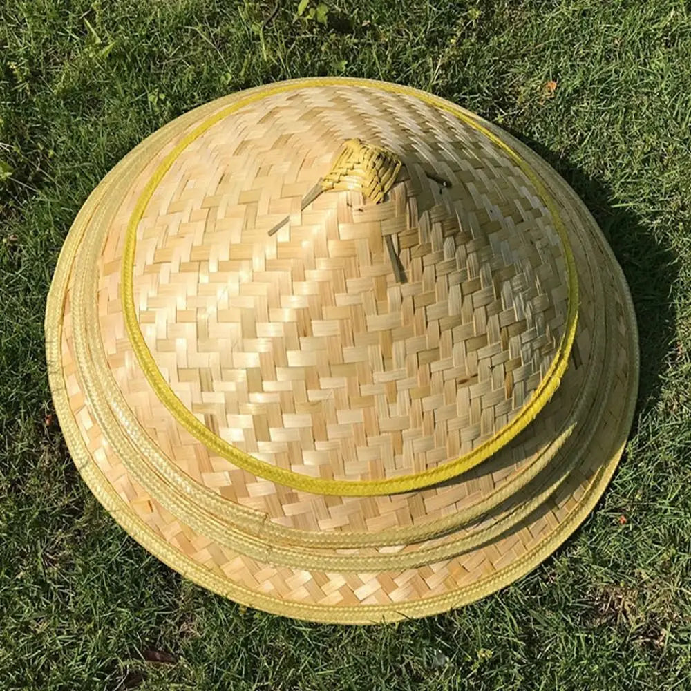 Bamboo Hat Bamboo Woven Hat Dance Props Light Board Bamboo Woven Labor Protection Hat Rainproof Hat Tourist Hat
