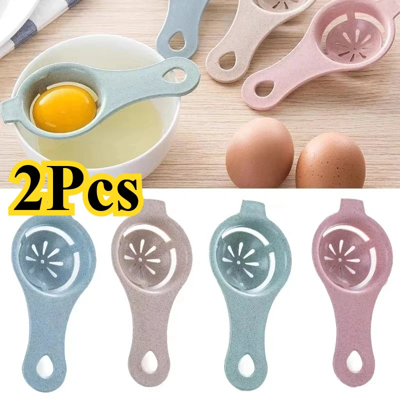 2PCS Egg Separator – White & Yolk Filter Kitchen Baking Tool
