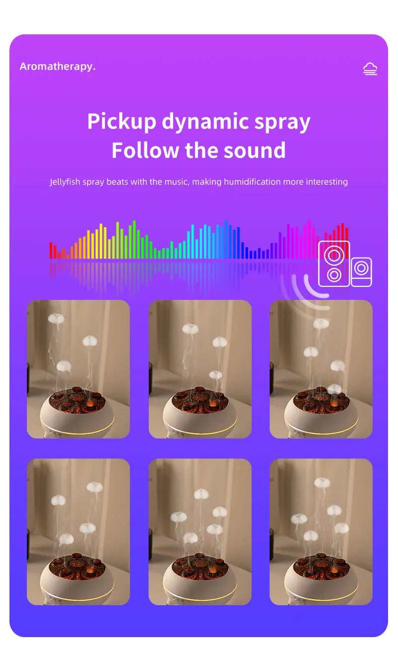 Jellyfish Effect Air Humidifier & Oil Diffuser – 250ml