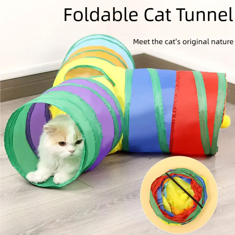 Cat Tunnel Toy – Interactive Peek Hole Tube for Indoor Cats