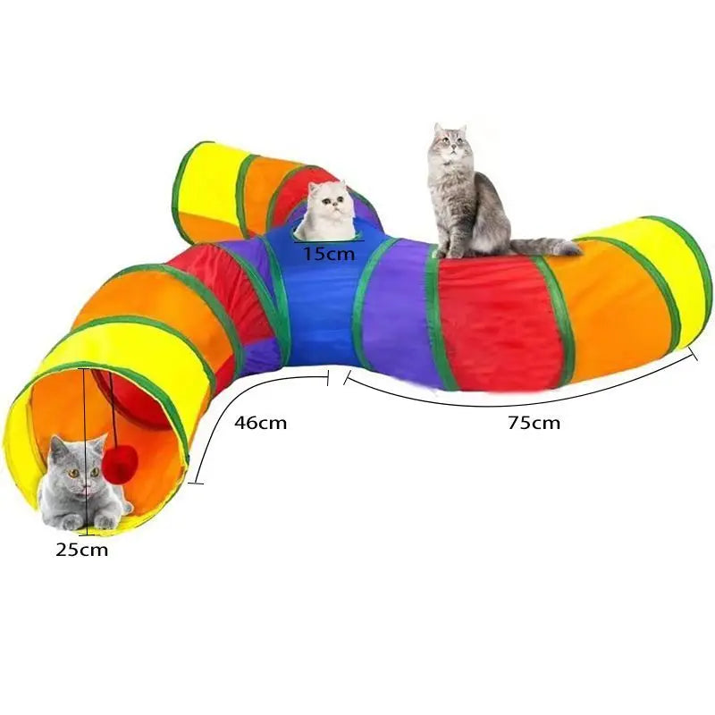 Cat Tunnel Toy – Interactive Peek Hole Tube for Indoor Cats