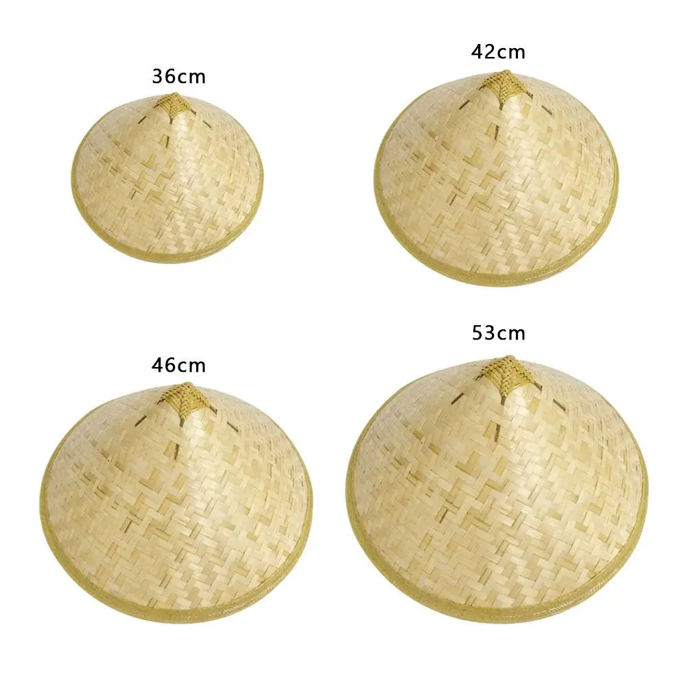 Bamboo Hat Bamboo Woven Hat Dance Props Light Board Bamboo Woven Labor Protection Hat Rainproof Hat Tourist Hat