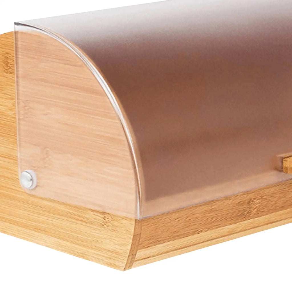 Bamboo Bread Box with Lid – Kitchen Countertop Storage for Bread & Pastries
