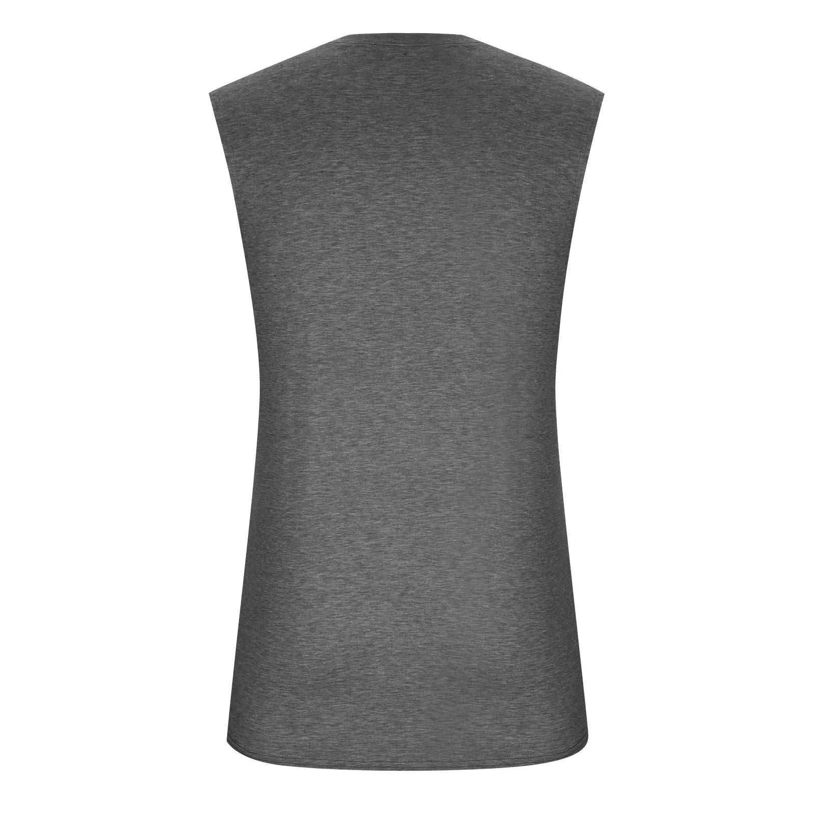 2025 Men'S Muscle Fitness Shirt Sports T-Shirt Gym Training Shirt Summer Casual Vest Tree Print Sleeveless Round Neck