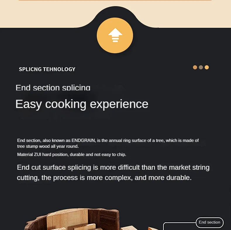 Cutting Board Double-sided Using Premium Acacia Wood Splicing Chopping Board Drain Water and Damp-proof Kitchen Tools