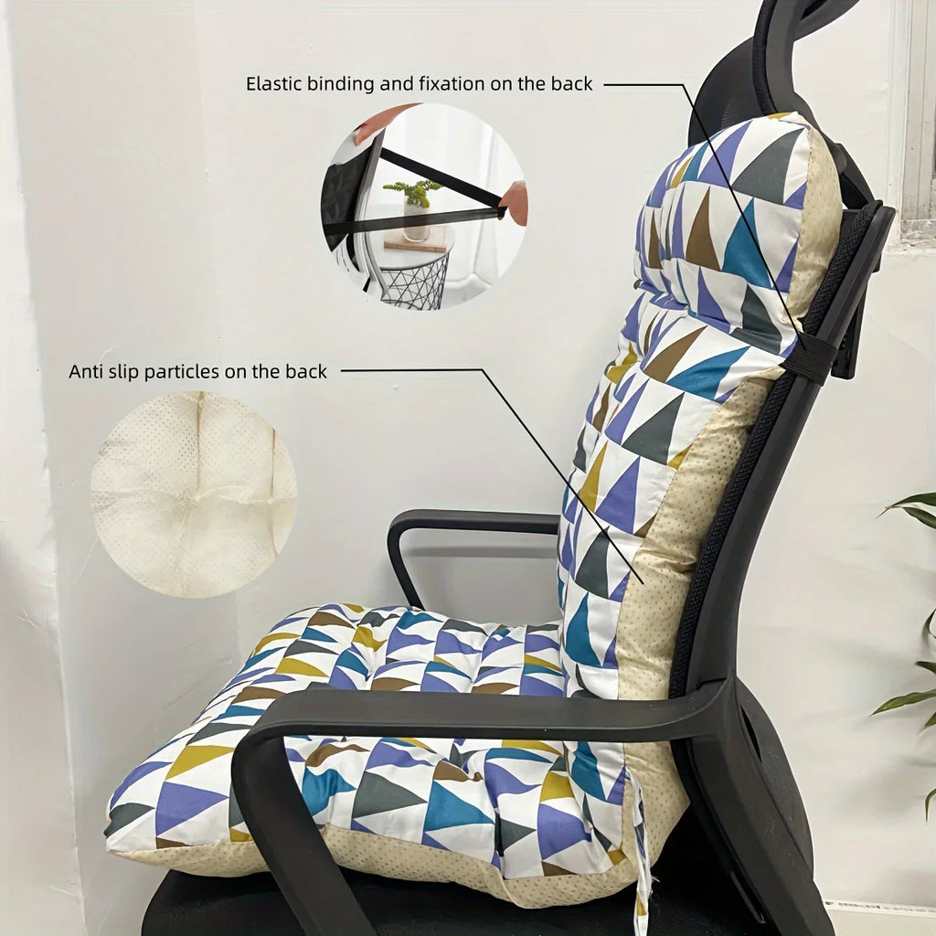Ergonomic Office Chair Cushion with Integrated Backrest Support - Suitable for Multifunctional Use of Home and Car Seats