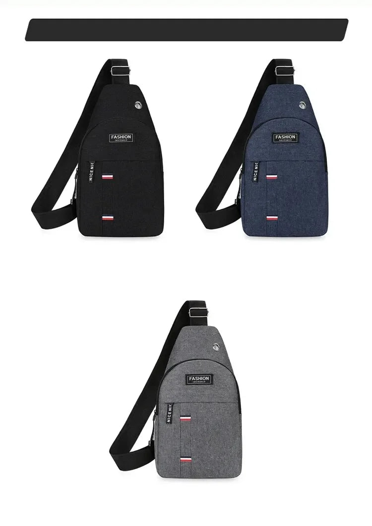 Fashionable and Trendy Lightweight Single Minimalist Shoulder Crossbody Bag for Men with Large Capacity for Leisure and Sports