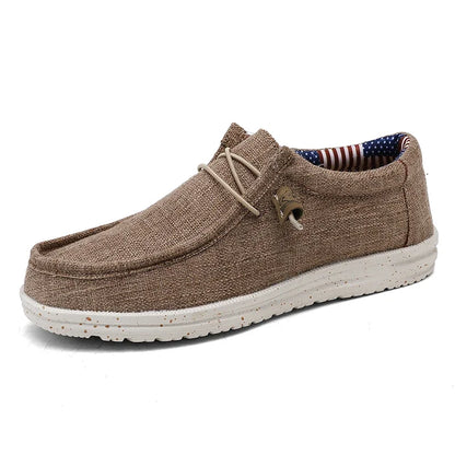 Men’s Casual Slip-On Canvas Shoes – Comfortable Non-Slip Loafers for Walking