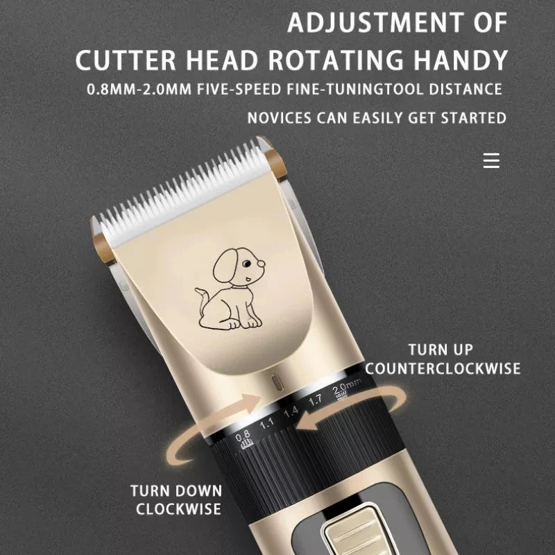 Pet Hair Clipper Set – Cordless Dog & Cat Grooming Trimmer