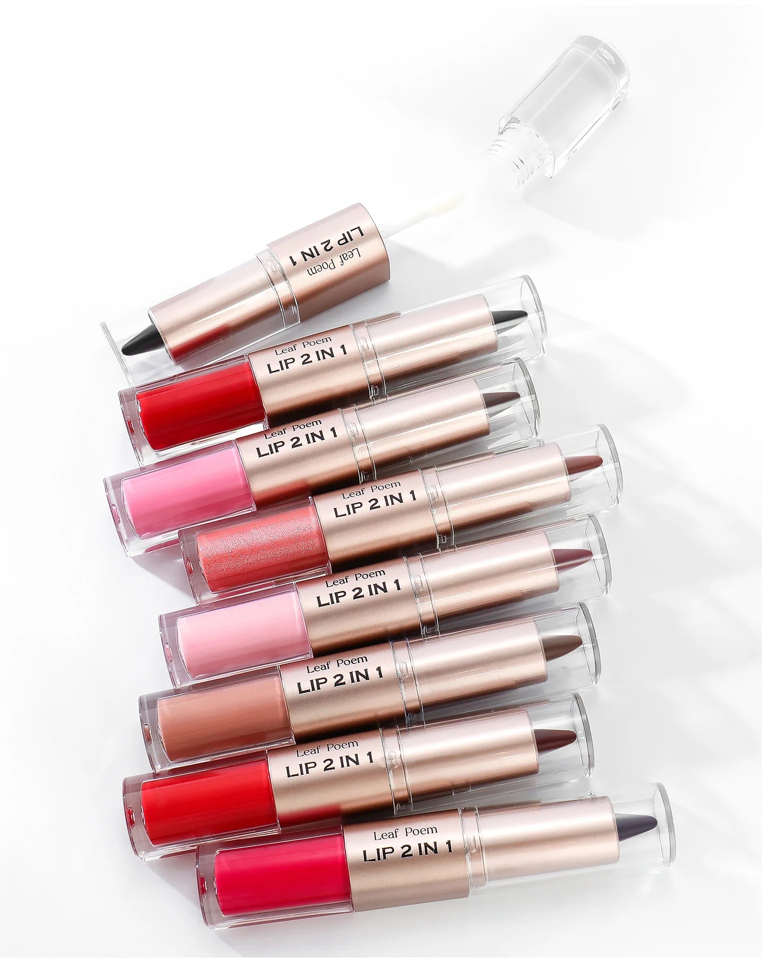 2-in-1 Lip Liner & Gloss – Matte Contour & Clear Shine, Long-Lasting Waterproof