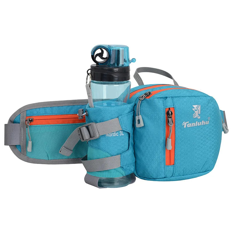 Running Waist Belt with Water Bottle Pouch