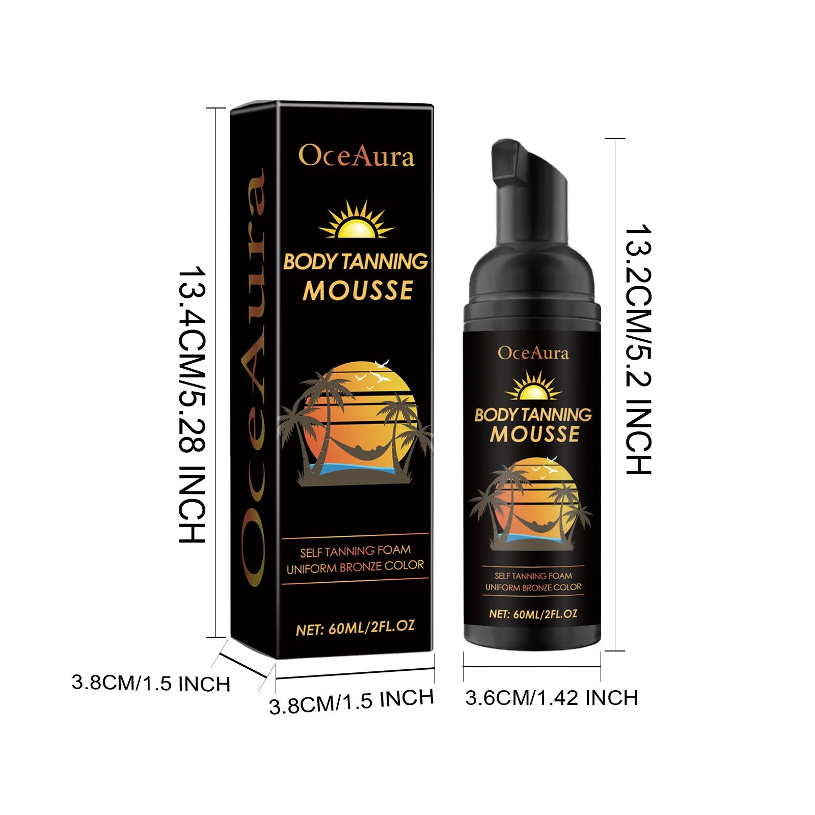 Tanning Accelerator Mousse – Natural Self Tanner & Body Bronzer for a Sun-Kissed Glow