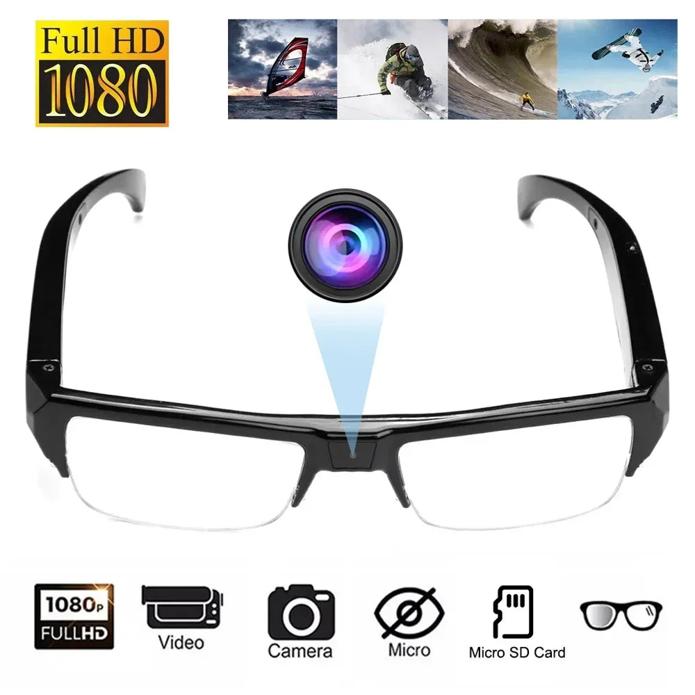 1080P HD Mini Camera Glasses Action Camcorder Outdoor Cycling Sports Security DVR Glasses Camera Sports Video Glasses