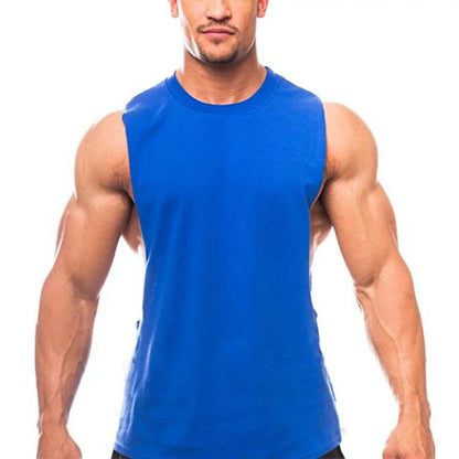 Men’s Gym Tank Top – Dropped Armholes Sleeveless Workout & Fitness Vest for Training & Jogging