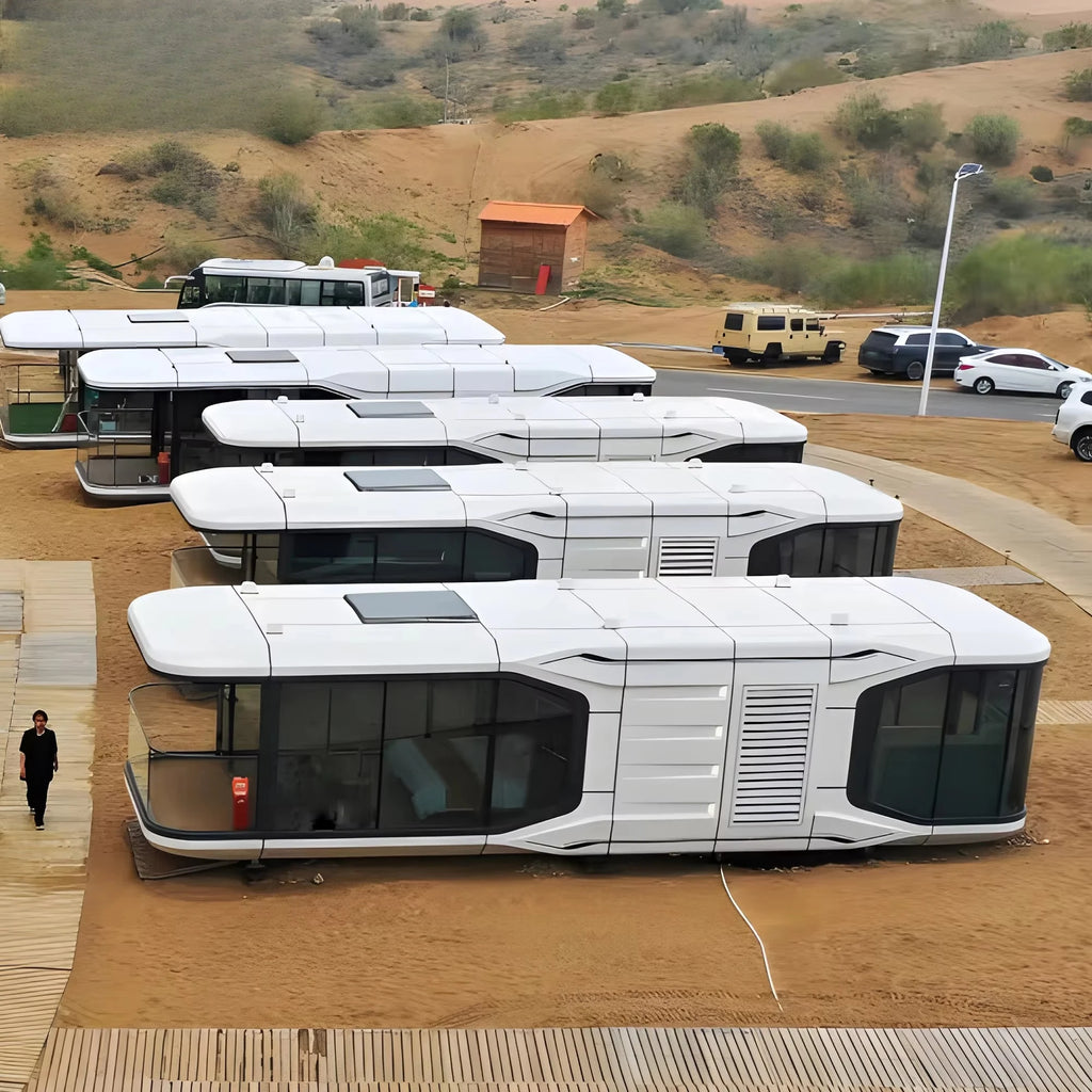 2 Bedroom Pod House Apple Cabin 40ft Capsule Premium Grade Moveable Office Pod Modern Space Capsule House Tiny Space Home