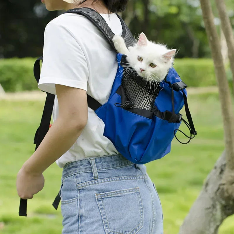 Breathable Pet Carrier Backpack Reflective Portable Travel Bag for Cats & Dogs Outdoor Dog Carrier for French Bulldog