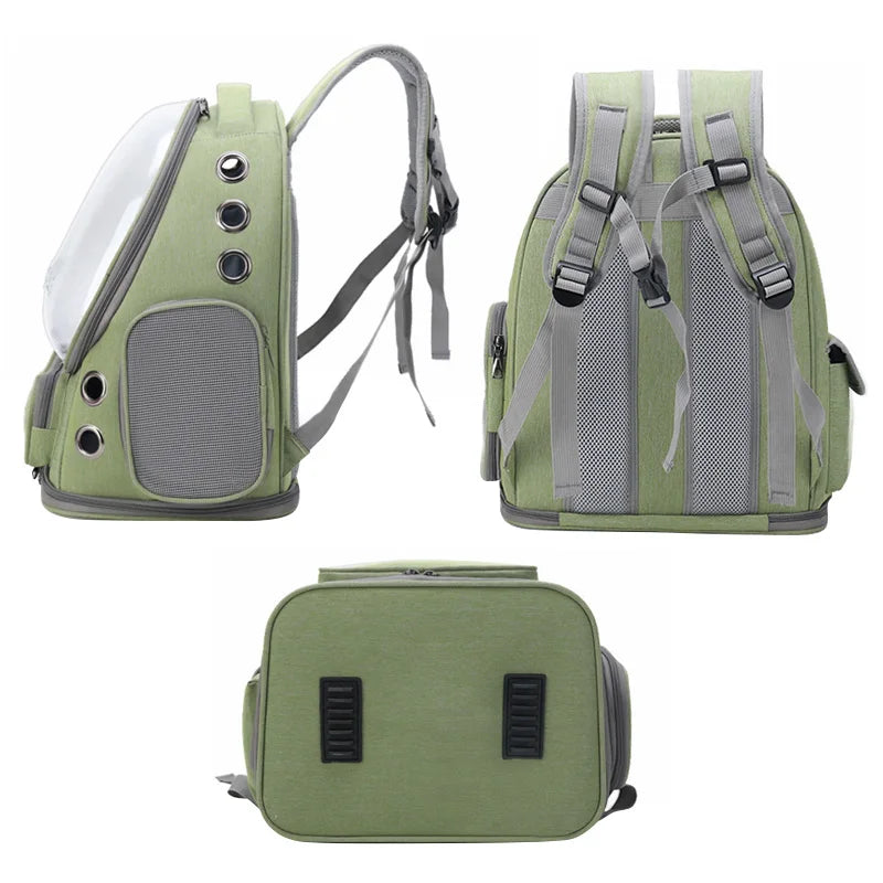 Astronaut Cat Backpack – Transparent Space Capsule Pet Carrier
