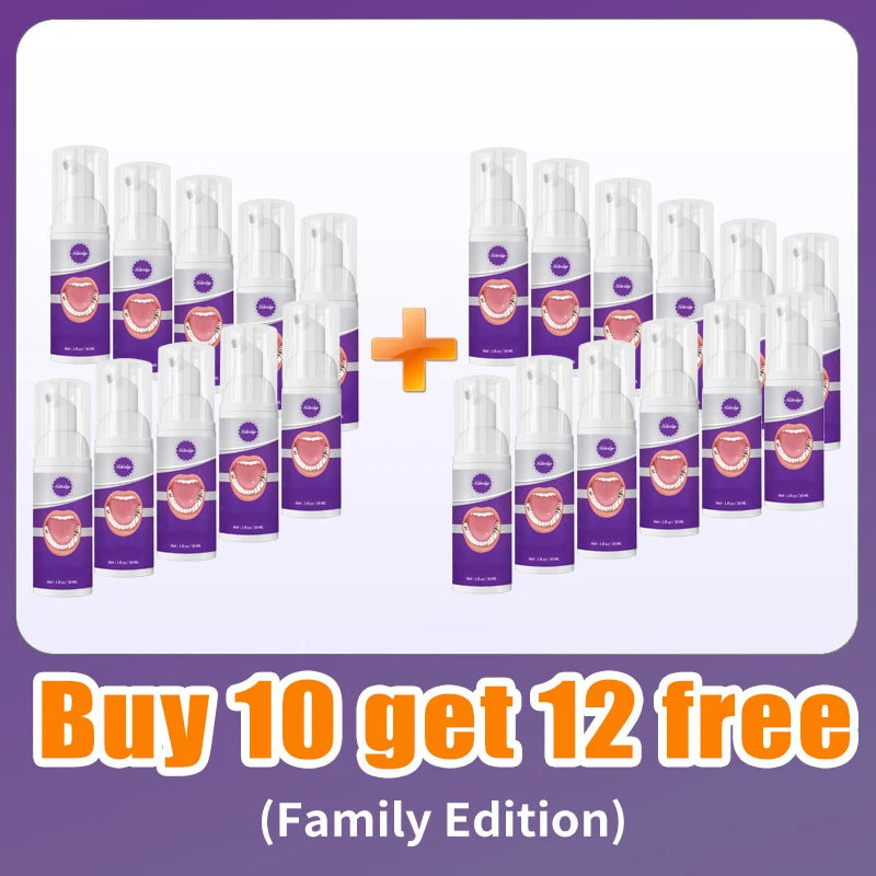 Anti-Cavity Foam Toothpaste Mousse for Tooth Decay Prevention & Deep Dental Cleaning