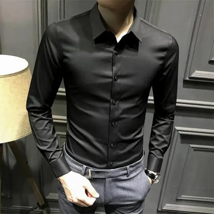 Men’s Long Sleeve Shirt – Elegant & Casual for Office and Everyday