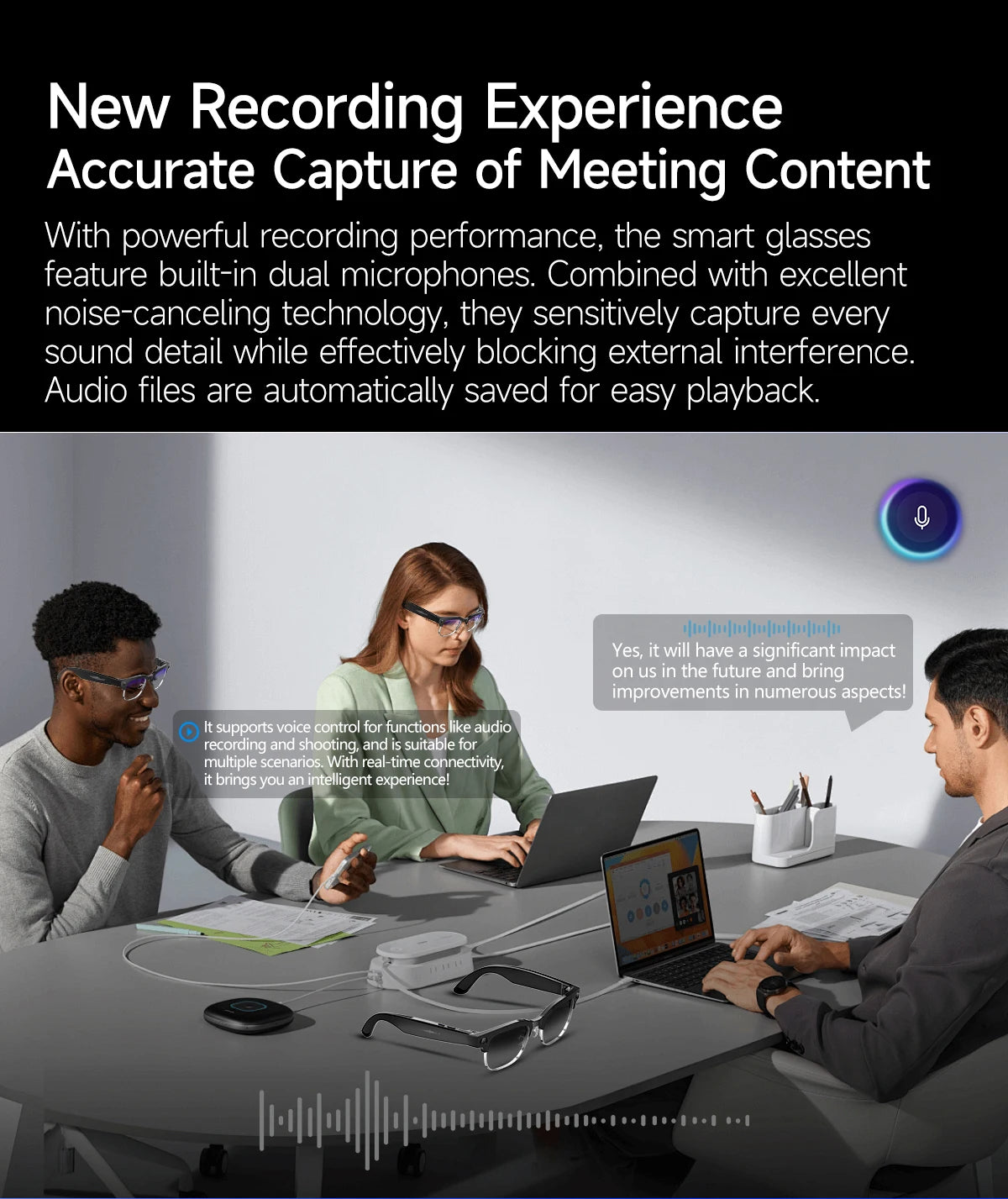 2026New AI Smart Glasses 8 Million HD Pixels Camera Photo Video Recording WIFI Transmission Sunglasses Call Music Play Men Women