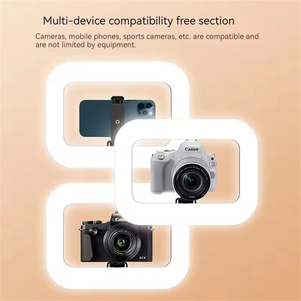Rechargeable Ring LED Light – Portable Selfie & Live Stream Light