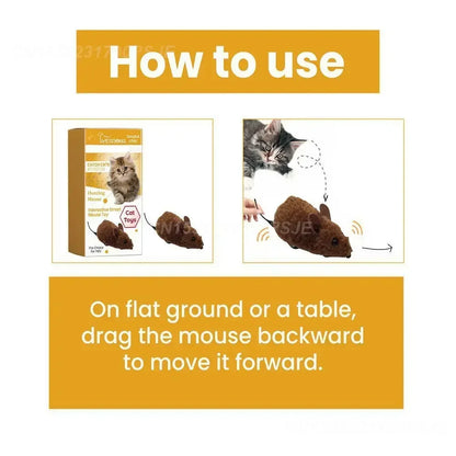 Interactive Plush Mouse Toy for Cats