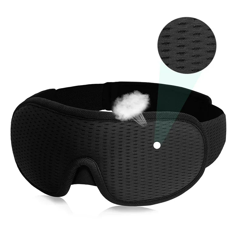 3D Sleep Mask – Soft Breathable Eye Mask for Travel & Night