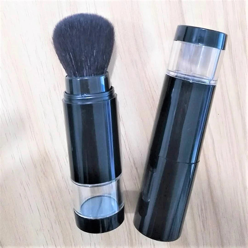 Portable Makeup Brush for Foundation Powder & Blush – Soft Synthetic Bristles Travel-Friendly Beauty Tool
