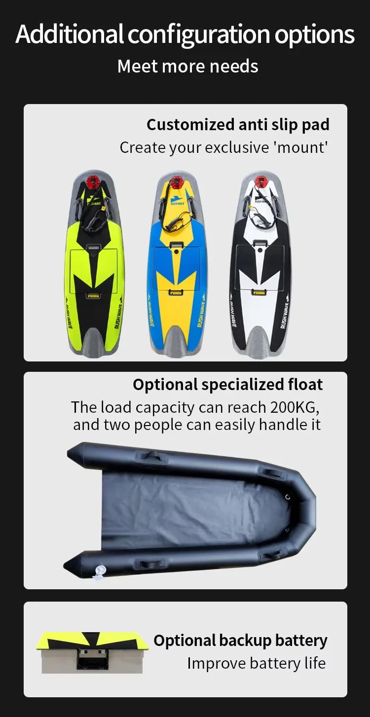 12kW 55km/h High-Speed Electric Surfboard with Surfboard Combo Boat Set suitable for offshore and ocean adventure