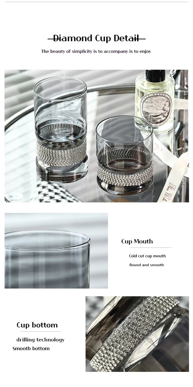 Luxury Diamond-Style Glass Cup – Heat-Resistant for Beer, Juice, Coffee & Whisky