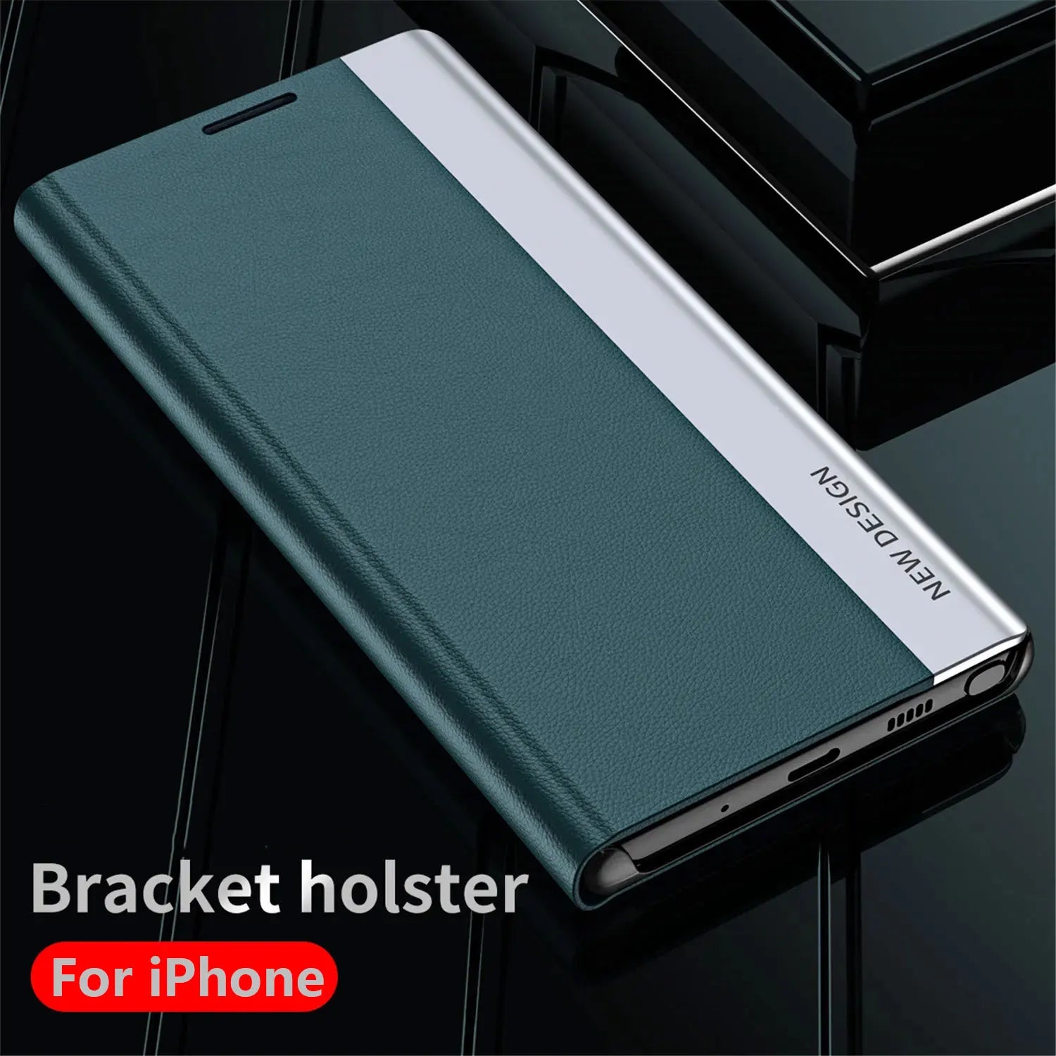 Luxury Shockproof Leather Flip Case for iPhone 17, 16, 15, 14, 13 & 12 Series