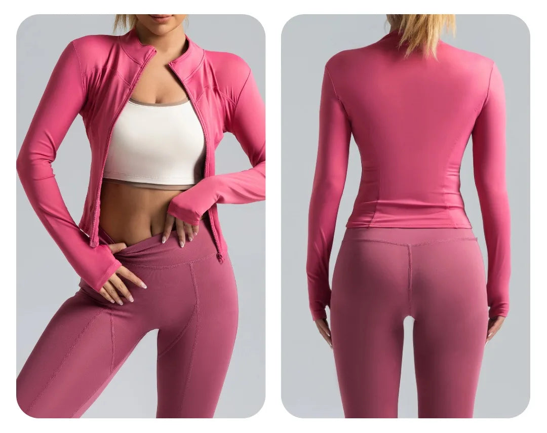 Women’s Breathable Quick-Dry Long Sleeve Yoga & Workout Top for Fitness and Running