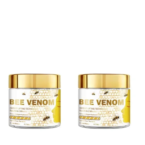 Bee venom instant lifting face cream, containing retinol and collagen, deeply penetrates, tightens and moisturizes
