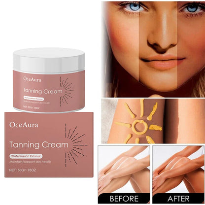 Natural Self Tanning Drops – Herbal Bronzer for Face & Body Sunless Gradual Tan