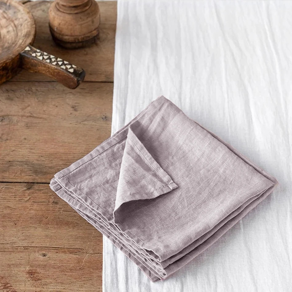 4PCS Linen Napkins – Reusable Soft Fabric Table Cloth Set