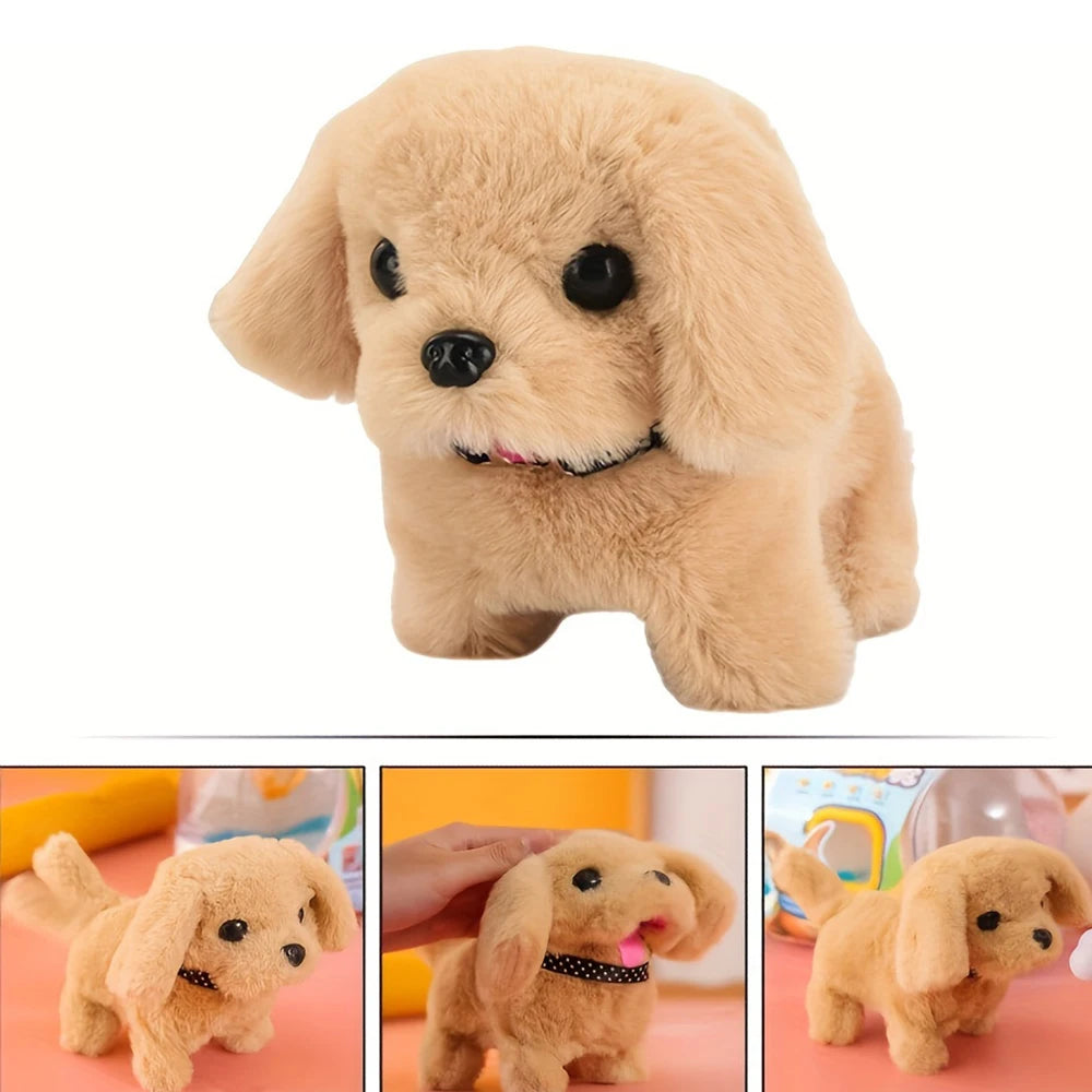 Interactive Walking & Barking Plush Puppy Toy – Battery Operated Pet Companion for Kids