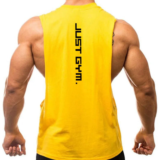 Men’s Gym Tank Top – Dropped Armholes Sleeveless Workout & Fitness Vest for Training & Jogging
