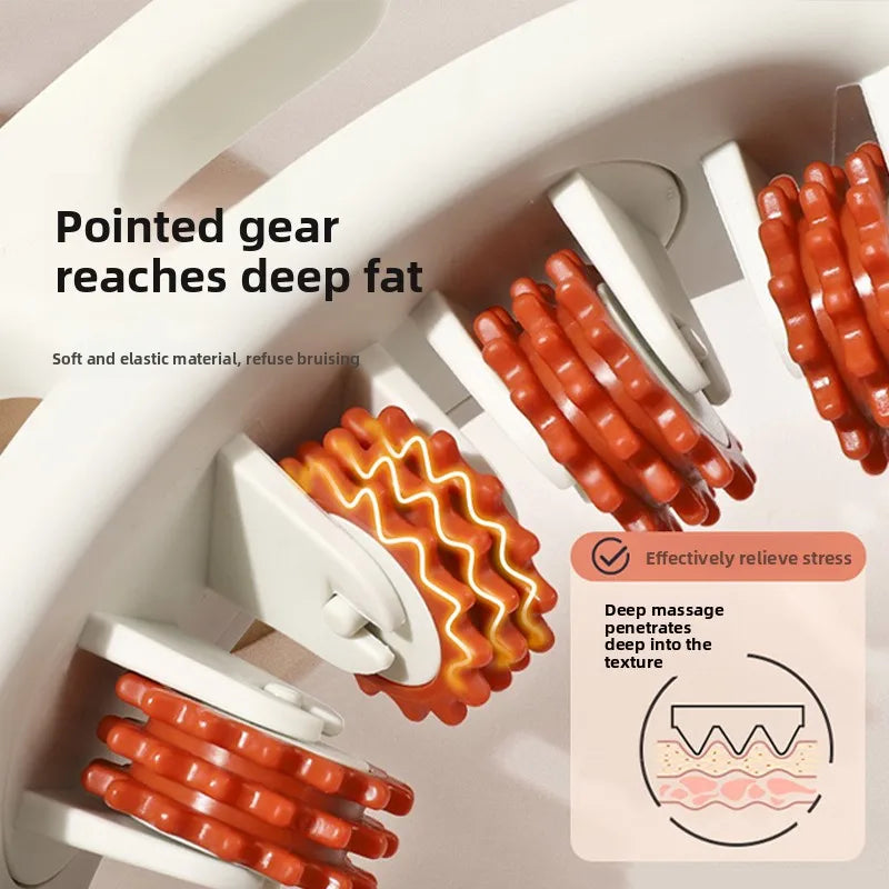 Ring Leg Massager Massage Roller Detachable Handles for Full Body Neck Shoulder Abdominal Muscle Slimming Relaxation