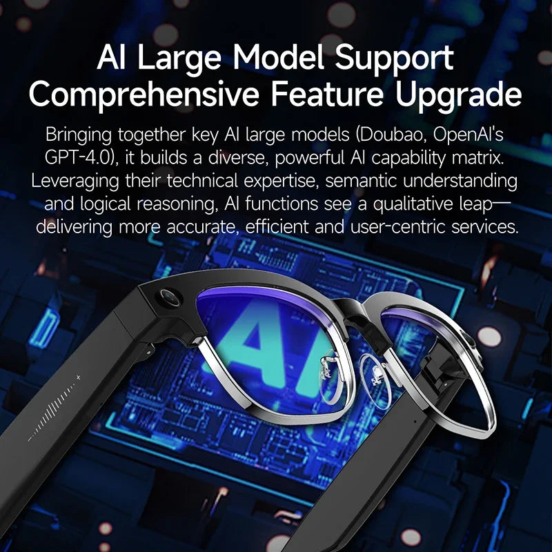 2026New Ultra AI Smart Glasses With 800W Camera GPT Sunglasses WIFI Transmission Bluetooth Call Video Music Player For Men Women