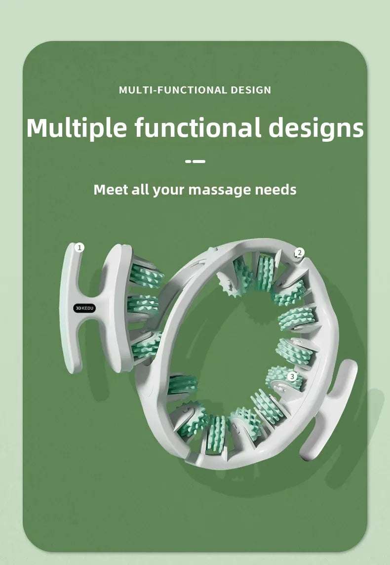 Ring Leg Massager Massage Roller Detachable Handles for Full Body Neck Shoulder Abdominal Muscle Slimming Relaxation