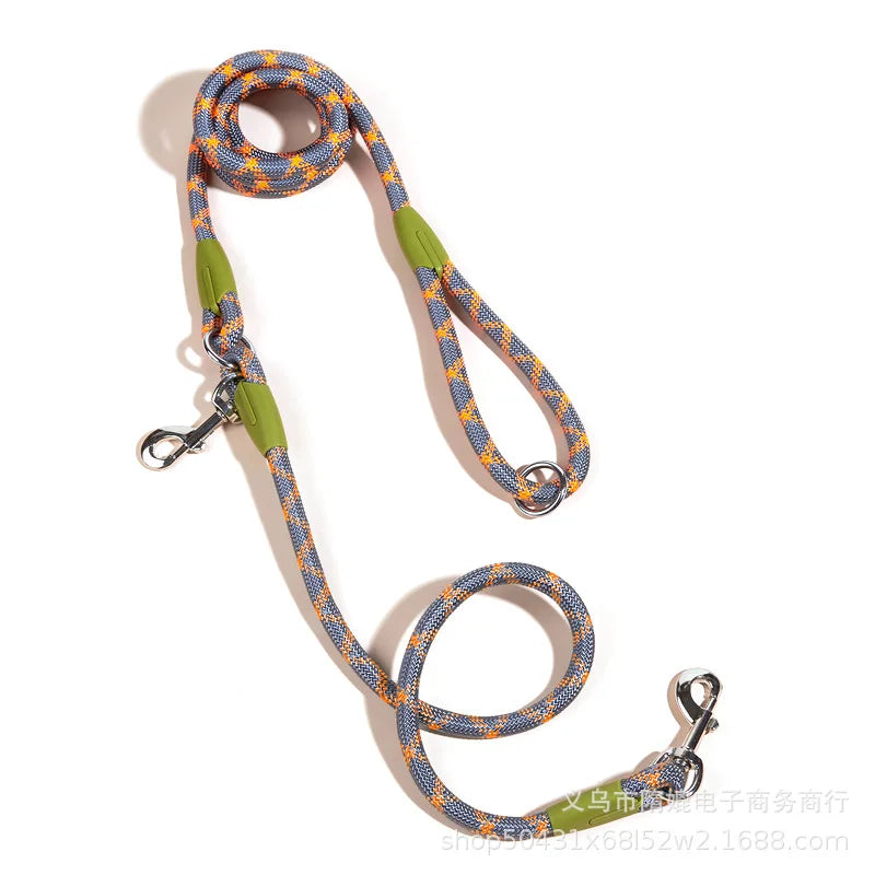 Reflective Nylon Dog Leash Hands Free Running & Walking Lead for Small Medium Large Dogs