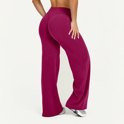 Women’s Straight-Leg Yoga Pants – Soft Mid-Waist Activewear