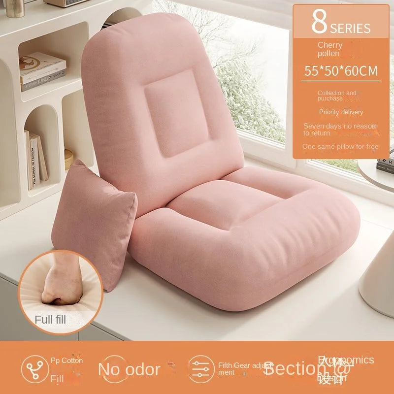 4-in-1 Adjustable Chaise Lounge Sofa Bed with Pillow – 15-Position Floor Lounger