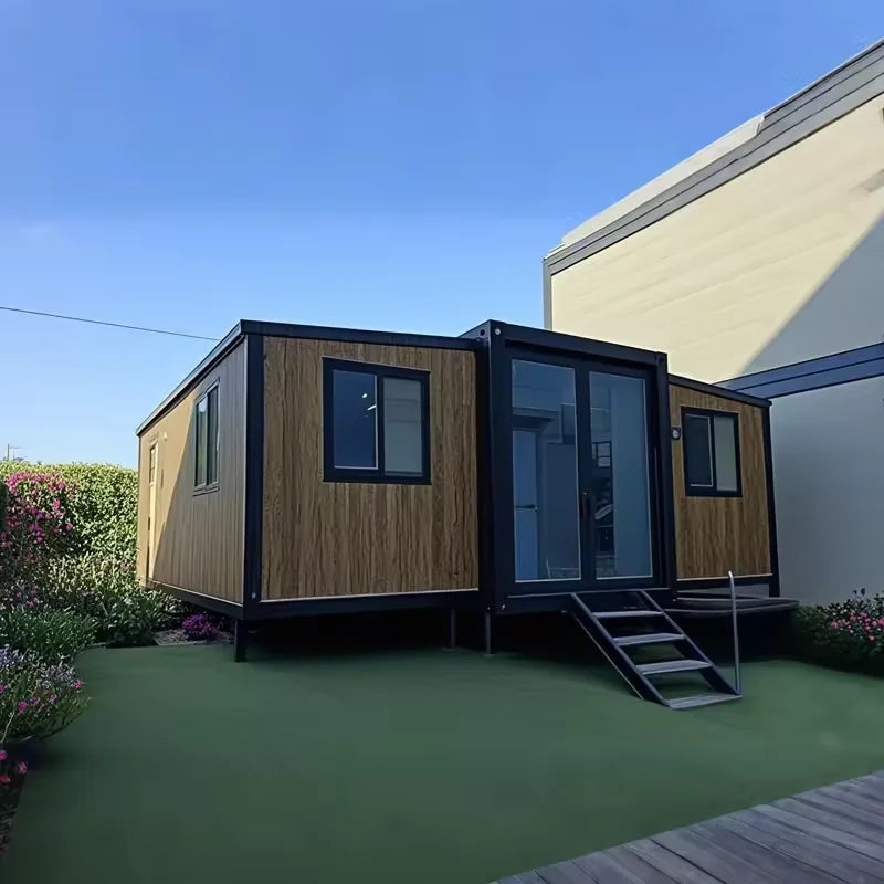 20FT 40FT Prefab Expandable Container House Steel Sandwich Panel Tiny Home with Bathroom Modular Living Cabin