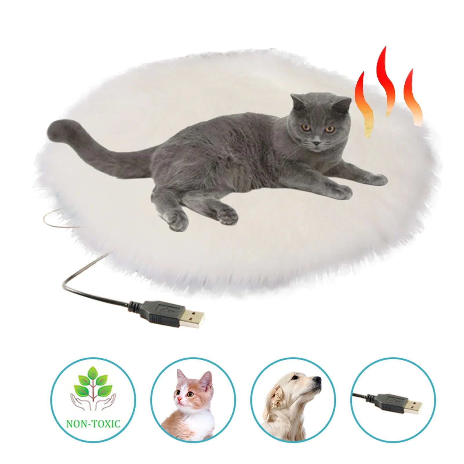 USB Heated Pet Bed Mat – Constant Temperature Winter Pad