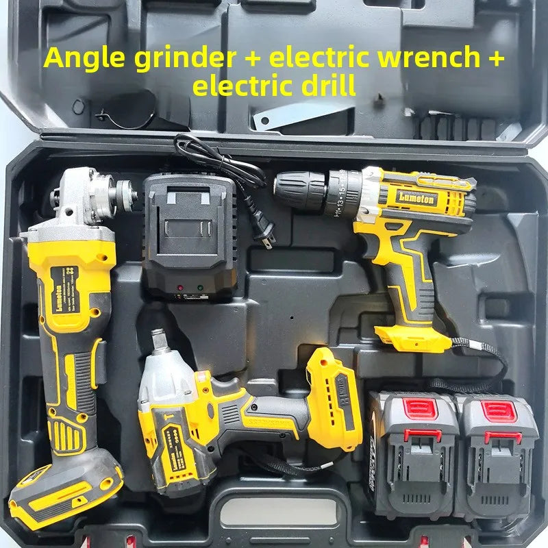 21V Brushless OEM Combination Tools Kit Electric Impact Drill Cordless Wrench Angle Grinder Hammer Drill Power Tool Set