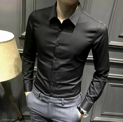 Men’s Long Sleeve Shirt – Elegant & Casual for Office and Everyday