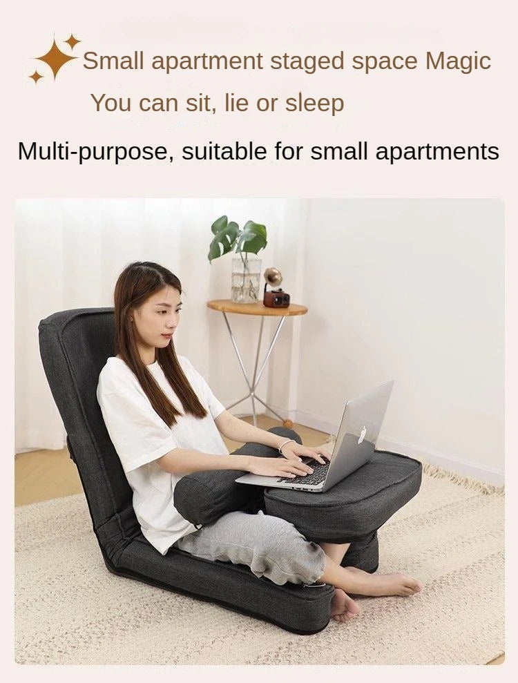 4-in-1 Adjustable Chaise Lounge Sofa Bed with Pillow – 15-Position Floor Lounger