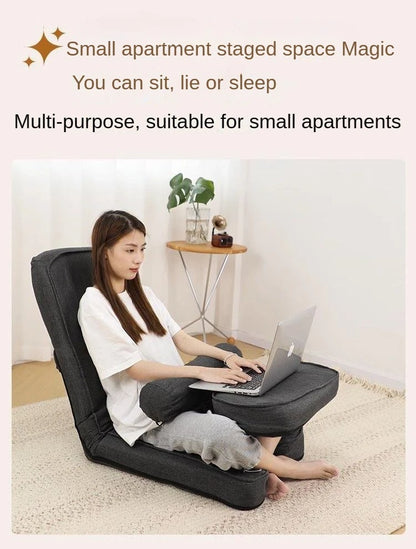 4-in-1 Adjustable Chaise Lounge Sofa Bed with Pillow – 15-Position Floor Lounger