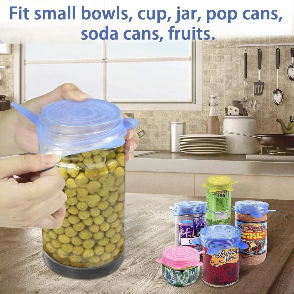 20PCS Silicone Stretch Lids – Reusable Food Storage Covers for Bowls & Jars